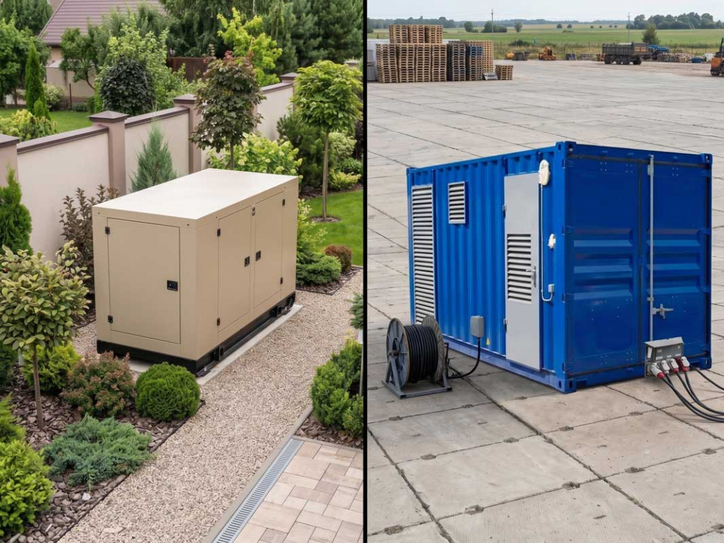 генератор в кожухе и в контейнере